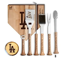 Baseball BBQ Los Angeles Dodgers MVP 12” Cutting Board & 6-Piece BBQ Tools Grill Set