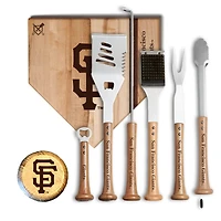 Baseball BBQ San Francisco Giants MVP 12” Cutting Board & 6-Piece BBQ Tools Grill Set