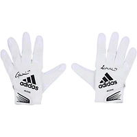 Garrett Wilson New York Jets Autographed Game-Used White adidas Gloves vs. Atlanta Falcons on December 3, 2023