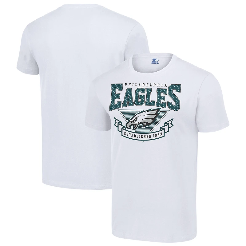 Men's Starter White Philadelphia Eagles 80s Inspired Team Logo T-Shirt