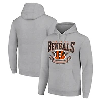 Men's Starter Heather Gray Cincinnati Bengals ‘80s Inspired Pullover Hoodie