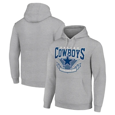 Men's Starter Heather Gray Dallas Cowboys ‘80s Inspired Pullover Hoodie