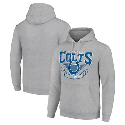 Men's Starter Heather Gray Indianapolis Colts ‘80s Inspired Pullover Hoodie
