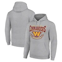 Men's Starter Heather Gray Washington Commanders ‘80s Inspired Pullover Hoodie