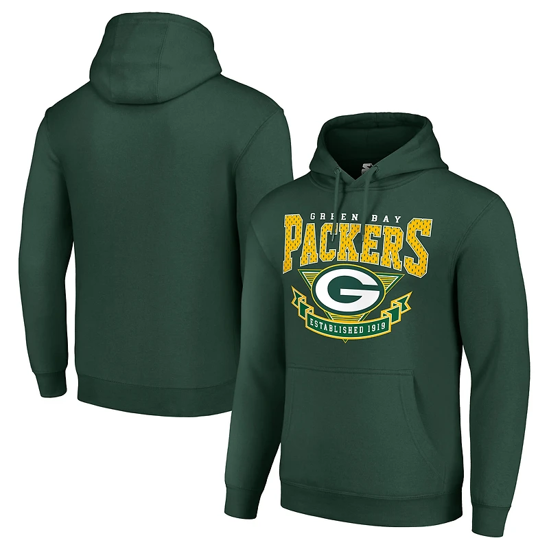 Men's Starter Green Green Bay Packers ‘80s Inspired Pullover Hoodie