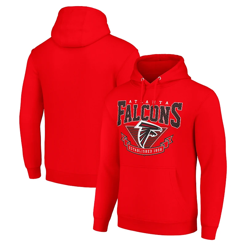 Men's Starter Red Atlanta Falcons ‘80s Inspired Pullover Hoodie