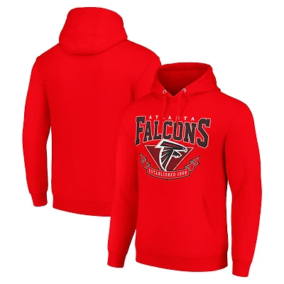 Men's Starter Red Atlanta Falcons ‘80s Inspired Pullover Hoodie