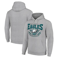 Men's Starter Heather Gray Philadelphia Eagles ‘80s Inspired Pullover Hoodie