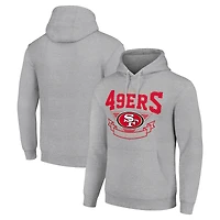 Men's Starter Heather Gray San Francisco 49ers ‘80s Inspired Pullover Hoodie