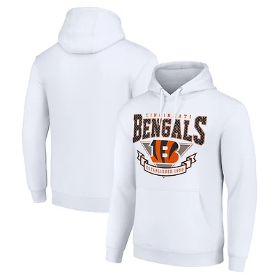 Men's Starter White Cincinnati Bengals ‘80s Inspired Pullover Hoodie