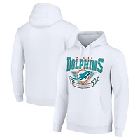Men's Starter White Miami Dolphins ‘80s Inspired Pullover Hoodie
