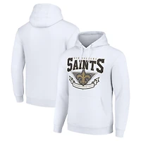 Men's Starter White New Orleans Saints ‘80s Inspired Pullover Hoodie