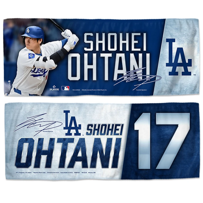 WinCraft Shohei Ohtani Los Angeles Dodgers 12” x 30” Double-Sided Cooling Towel