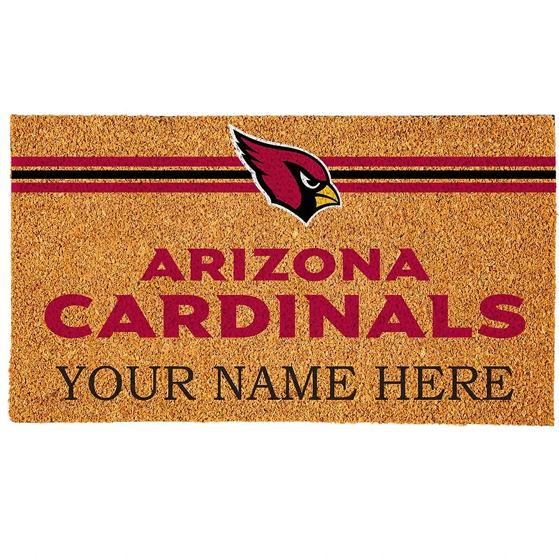 Arizona Cardinals 18" x 30" Personalized Coir Doormat