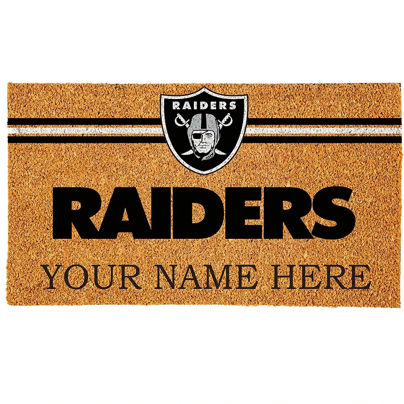 Las Vegas Raiders 18" x 30" Personalized Coir Doormat