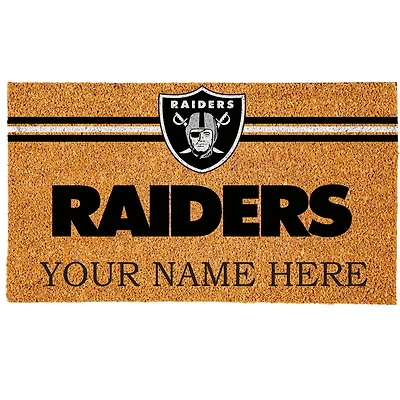 Las Vegas Raiders 18" x 30" Personalized Coir Doormat