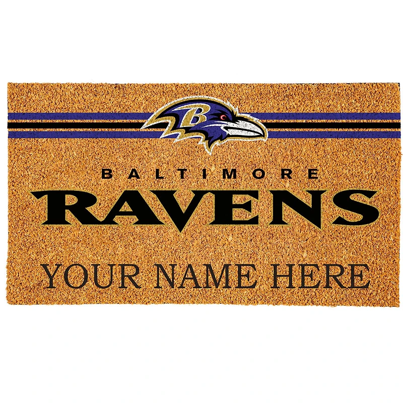 Baltimore Ravens 18" x 30" Personalized Coir Doormat