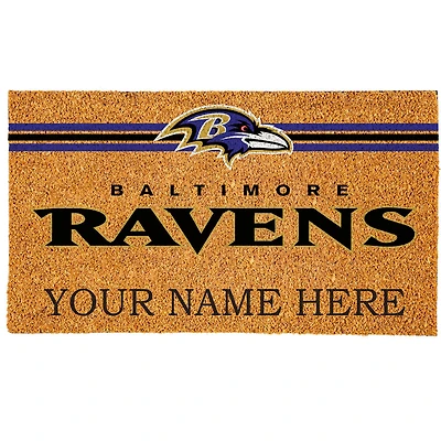 Baltimore Ravens 18" x 30" Personalized Coir Doormat