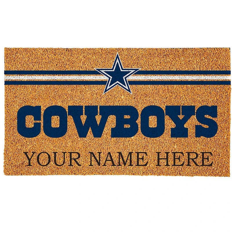 Dallas Cowboys 18" x 30" Personalized Coir Doormat