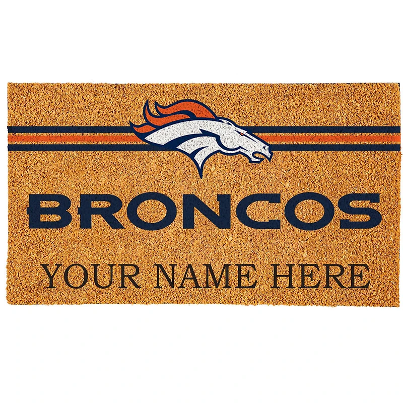 Denver Broncos 18" x 30" Personalized Coir Doormat