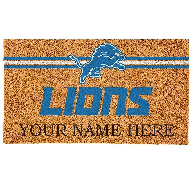 Detroit Lions 18" x 30" Personalized Coir Doormat