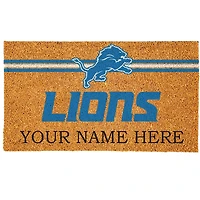 Detroit Lions 18" x 30" Personalized Coir Doormat