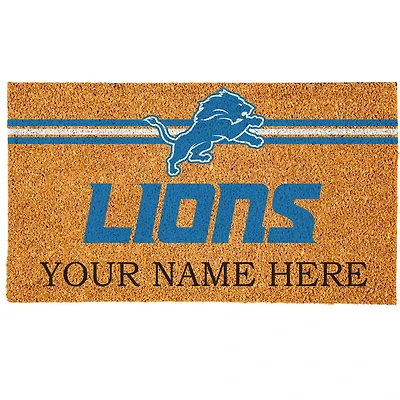 Detroit Lions 18" x 30" Personalized Coir Doormat