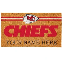 Kansas City Chiefs 18" x 30" Personalized Coir Doormat