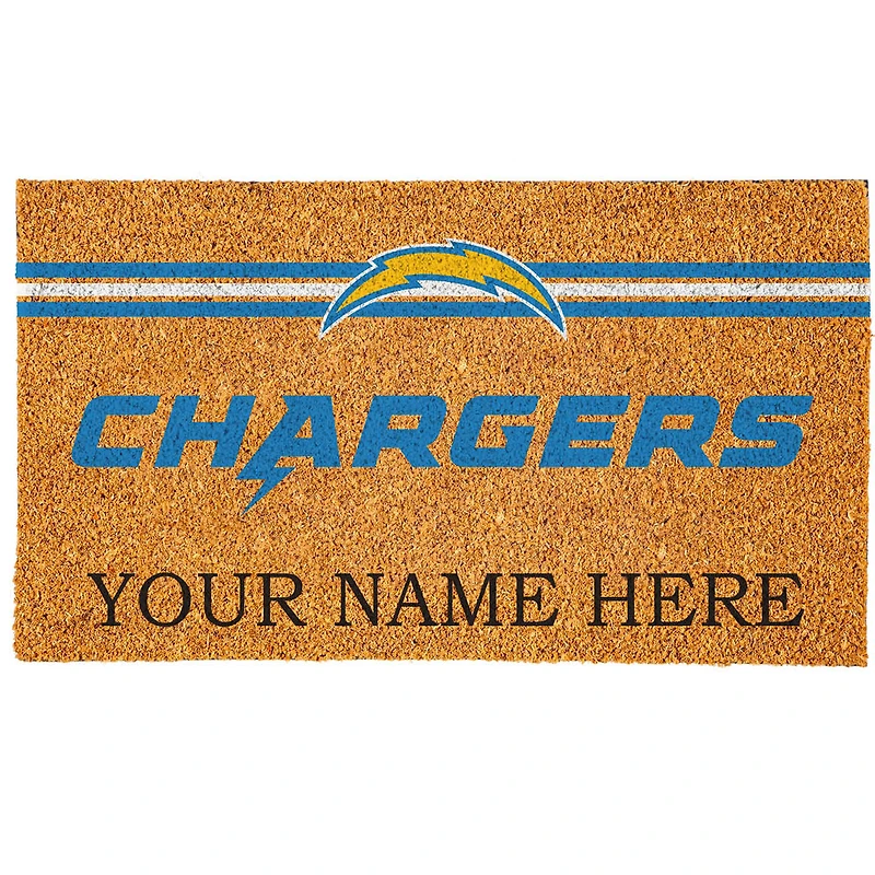Los Angeles Chargers 18" x 30" Personalized Coir Doormat