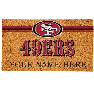 San Francisco 49ers 18" x 30" Personalized Coir Doormat