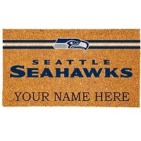 Seattle Seahawks 18" x 30" Personalized Coir Doormat
