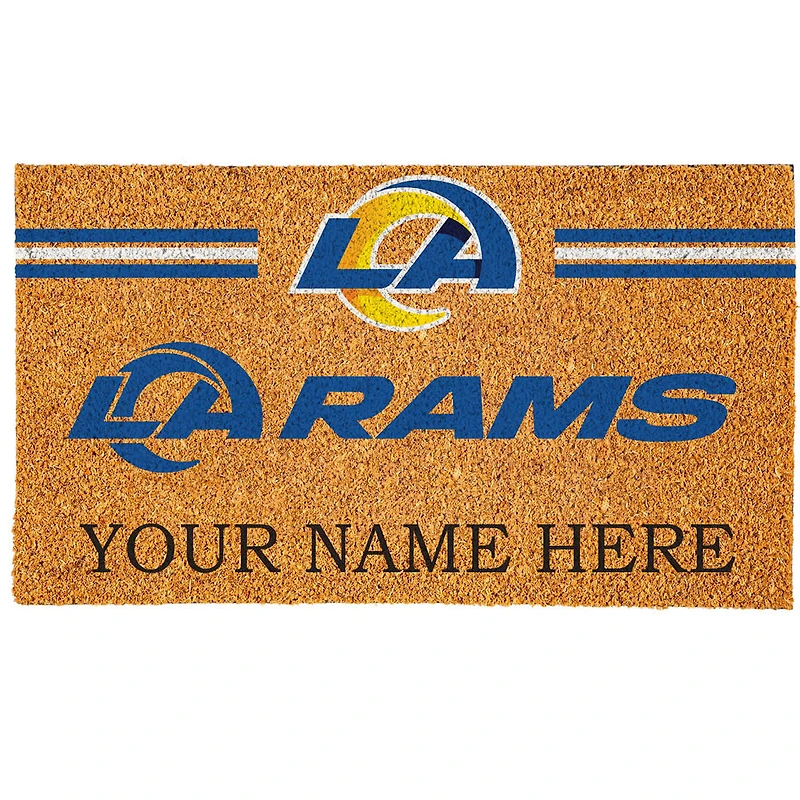 Los Angeles Rams 18" x 30" Personalized Coir Doormat