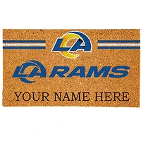 Los Angeles Rams 18" x 30" Personalized Coir Doormat