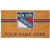 New York Rangers 18" x 30" Personalized Coir Doormat
