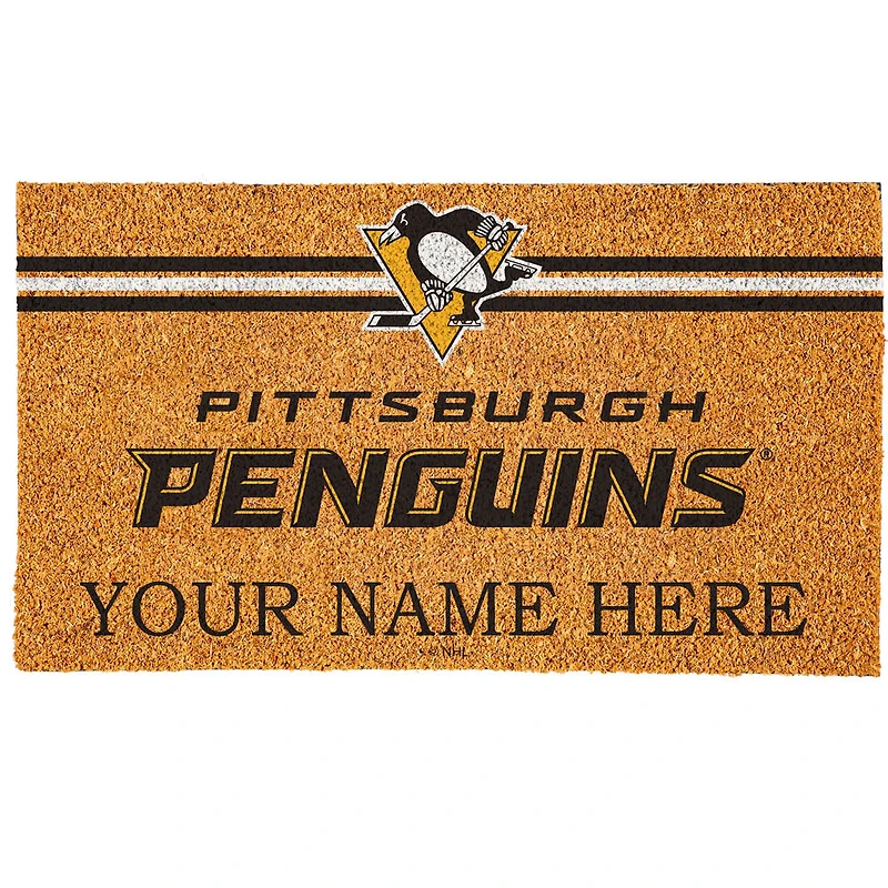 Pittsburgh Penguins 18" x 30" Personalized Coir Doormat