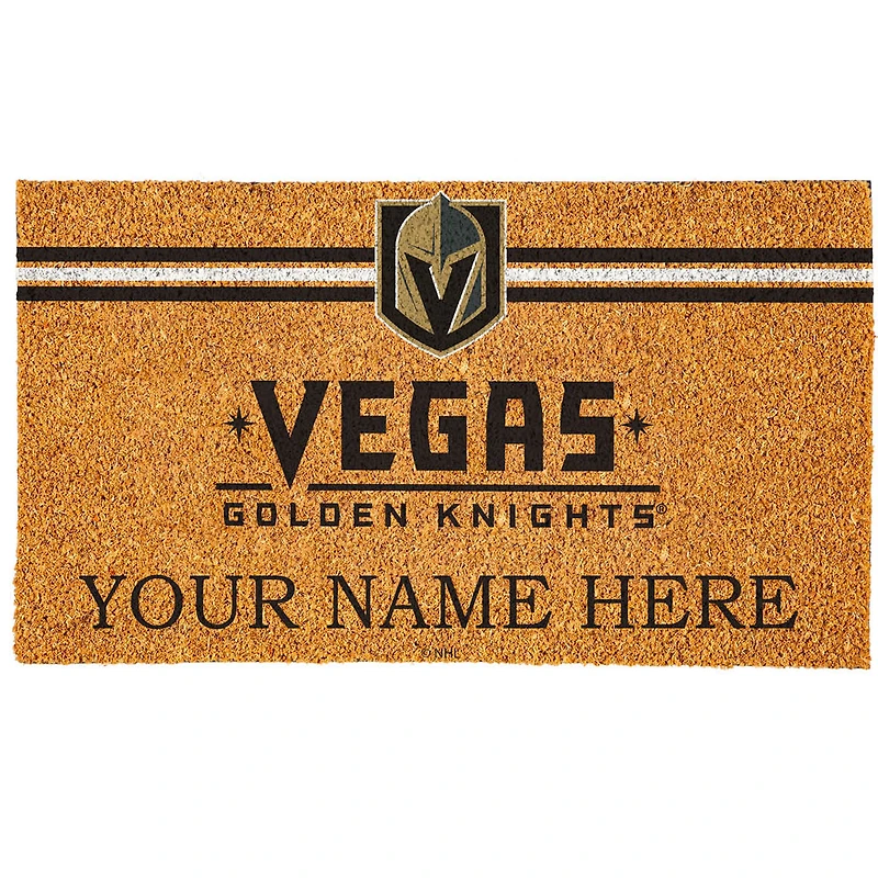 Vegas Golden Knights 18" x 30" Personalized Coir Doormat