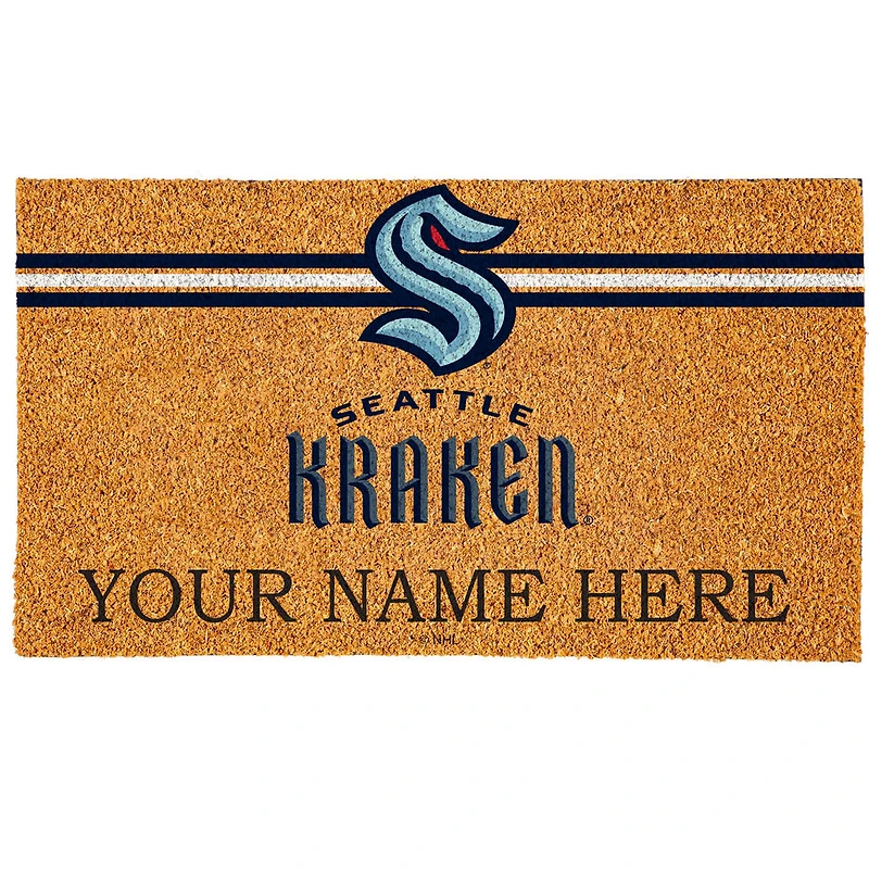 Seattle Kraken 18" x 30" Personalized Coir Doormat