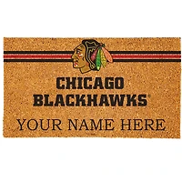 Chicago Blackhawks 18" x 30" Personalized Coir Doormat