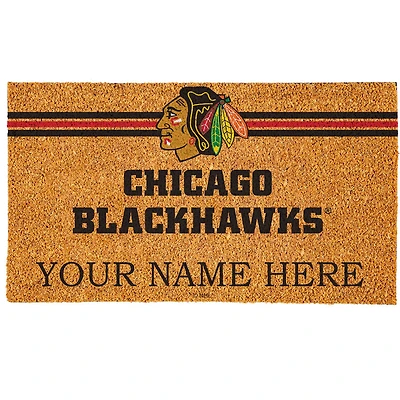 Chicago Blackhawks 18" x 30" Personalized Coir Doormat