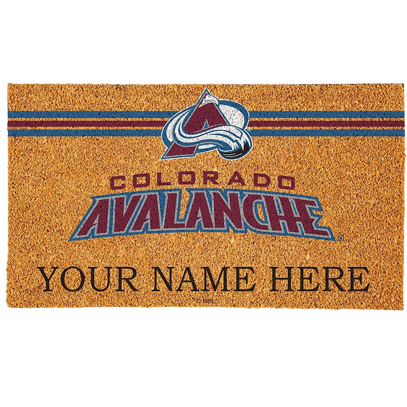 Colorado Avalanche 18" x 30" Personalized Coir Doormat