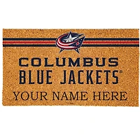 Columbus Blue Jackets 18" x 30" Personalized Coir Doormat