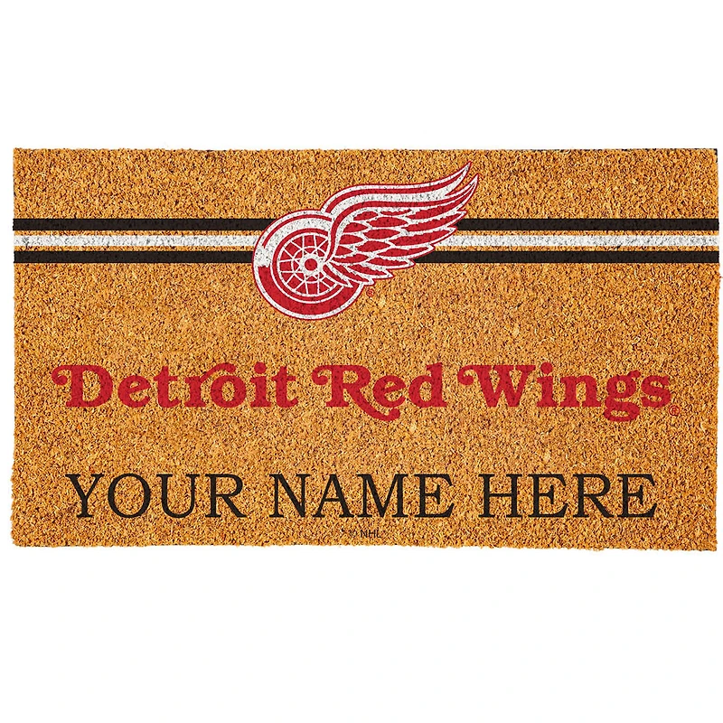 Detroit Red Wings 18" x 30" Personalized Coir Doormat