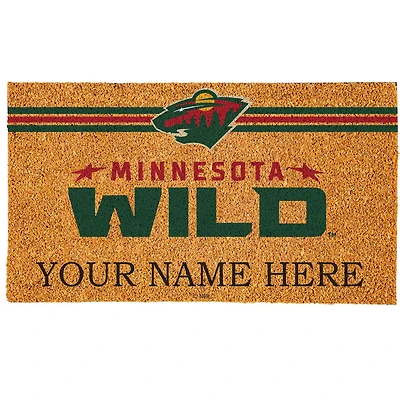 Minnesota Wild 18" x 30" Personalized Coir Doormat
