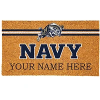 Navy Midshipmen 18" x 30" Personalized Coir Doormat