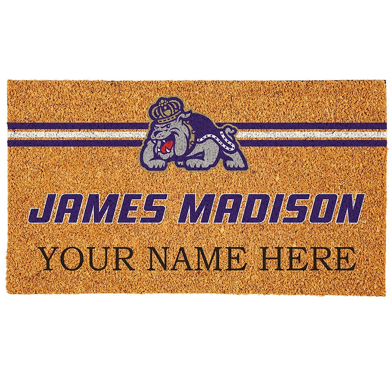 James Madison Dukes 18" x 30" Personalized Coir Doormat