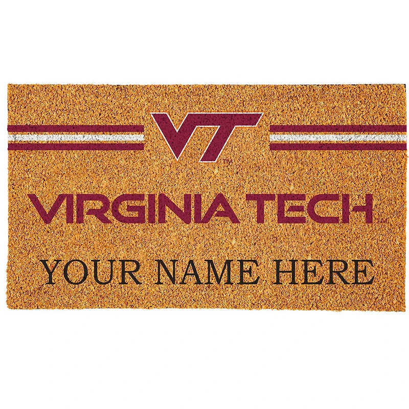 Virginia Tech Hokies 18" x 30" Personalized Coir Doormat
