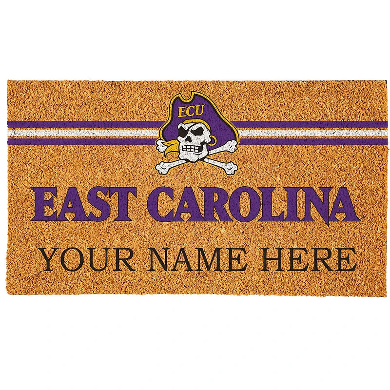 ECU Pirates 18" x 30" Personalized Coir Doormat