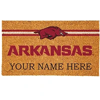Arkansas Razorbacks 18" x 30" Personalized Coir Doormat