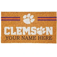 Clemson Tigers 18" x 30" Personalized Coir Doormat