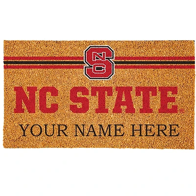 NC State Wolfpack 18" x 30" Personalized Coir Doormat
